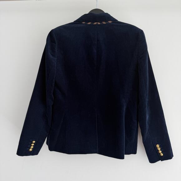 J Crew Campbell Blazer 12 Navy Corduroy Equestrian Preppy Old Money Heritage - Picture 11 of 15
